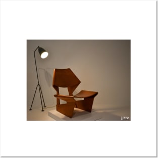 this design in a furniture chair in vintage minimalism art ecopop photograph Posters and Art